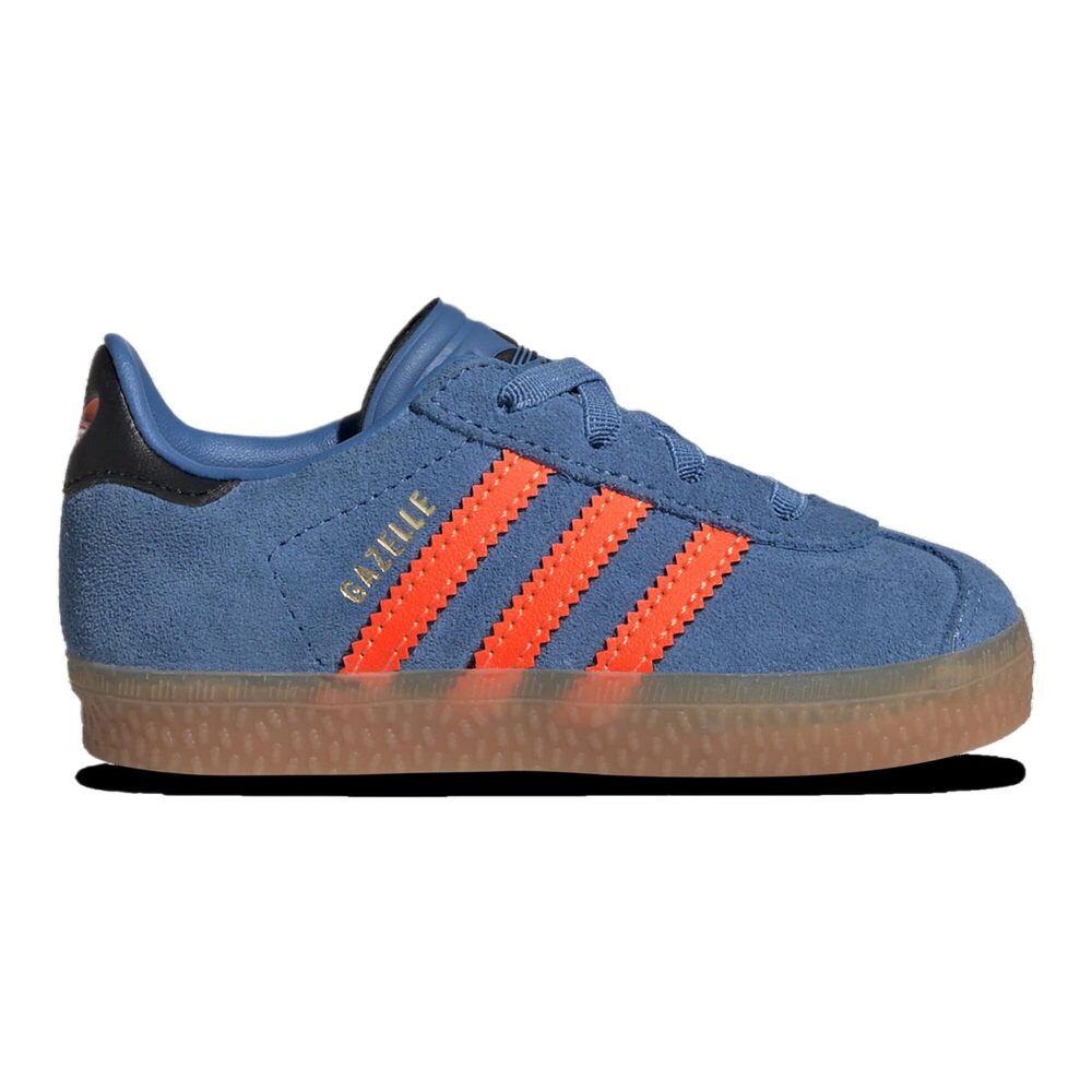 Adidas Originals Gazelle Boy's Toddler Shoes, Blue/Solar Orange/Black 5 Toddler